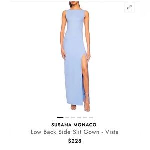 Susana Monaco Vista Backless Slit Dress